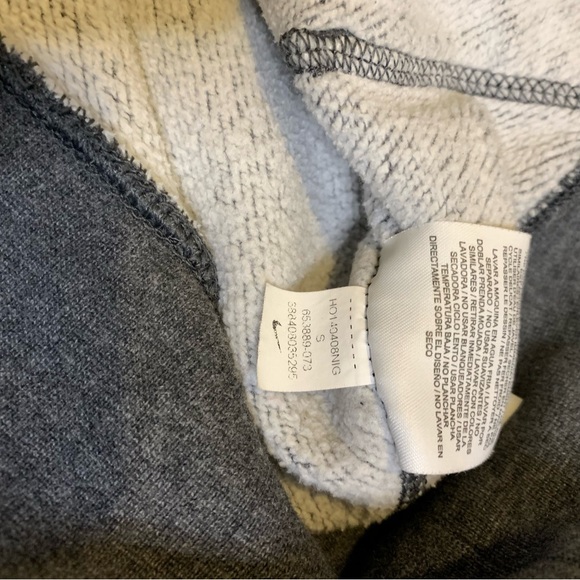 Vintage Nike Hoodie Sweatshirt Gray Pullover Drawstring Graphic Logo Size Small - Picture 7 of 9